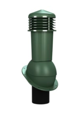 К88-5 Wirplast Вентвыход неизолированный D125 мм H500 мм для мягкой готовой RAL 6020 (зеленый)