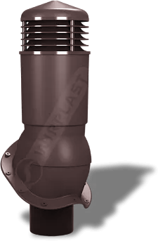 К98-2 Wirplast Вентвыход изолированный D125мм H500мм, профиль Таунус RAL 8017 (коричневый)