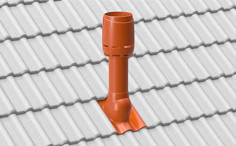 Braas BR74079 Комплект для устройства вентиляции сантех. стояка для волновой чер. 110/700мм, красный