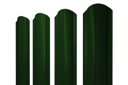 Штакетник П-образный B фигурный 0,45 PE-Double RAL 6005 зеленый мох
