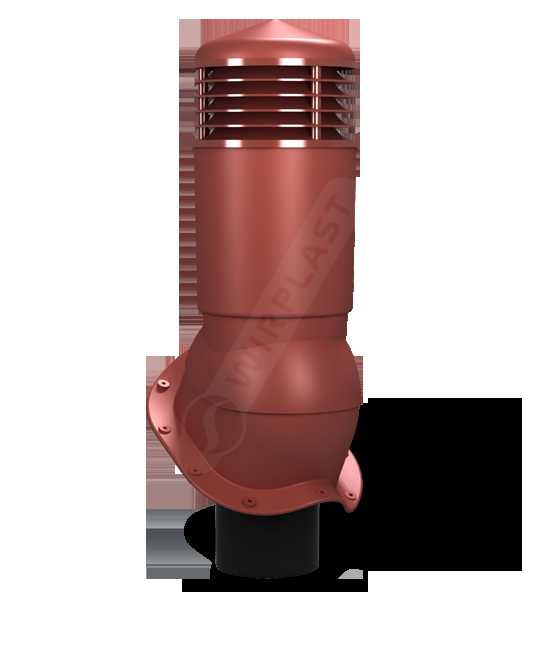 К95-4 Wirplast Вентвыход изолированный D 125 мм Н 500мм для металлочерепицы RAL 3009 (красный)