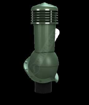 К94-5 Wirplast Вентвыход неизолированный D 125мм Н 500мм для металлочерепицы RAL 6020 (зеленый)